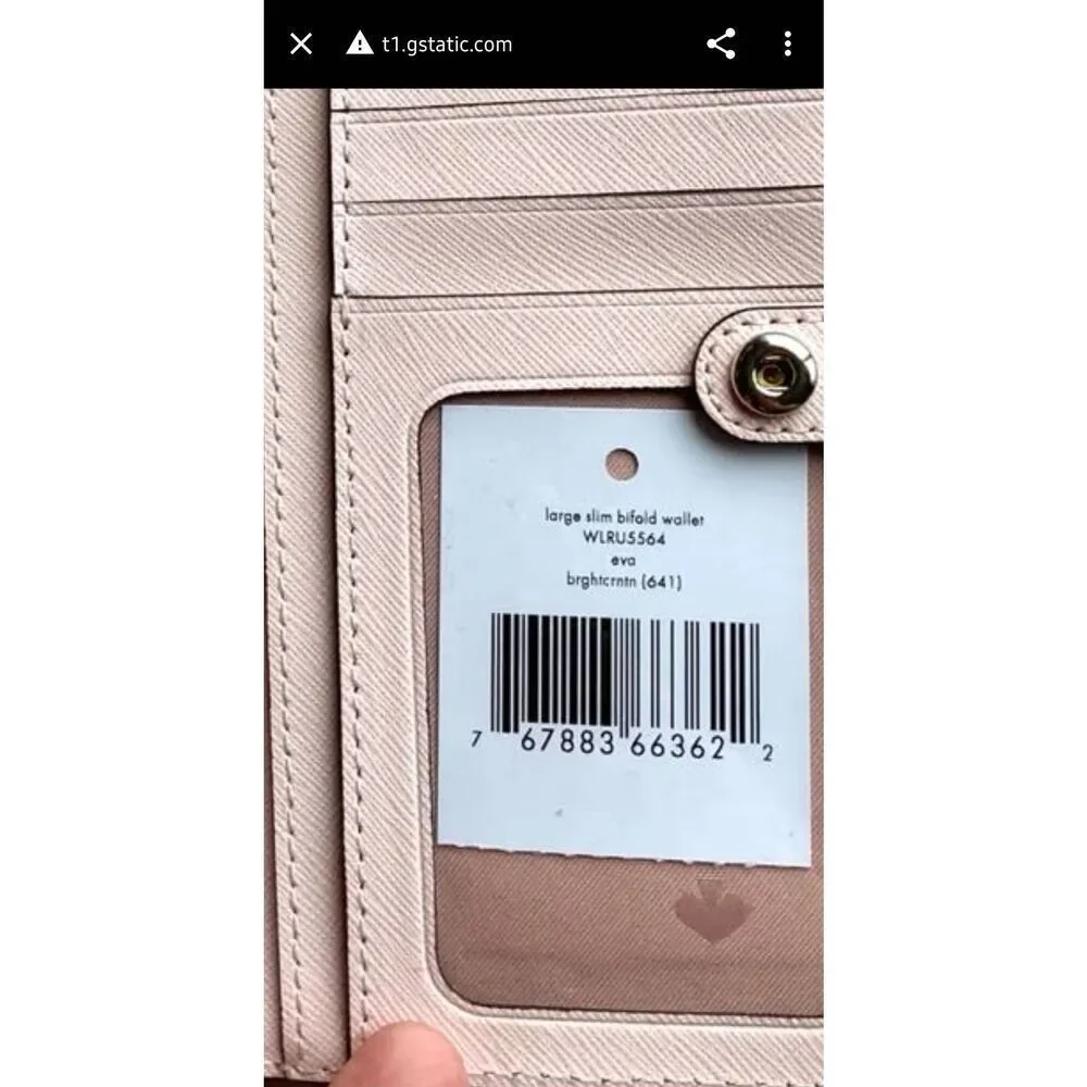 Kate Spade Leather Eva Purse Satchel AND Staci Large Slim Bifold Wallet PINK - Picture 15 of 16